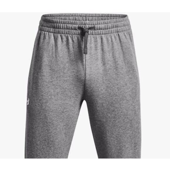Under Armour Mens UA Rival Fleece Puddle Pants Gray Size 2XL Sweats 1383097 New - Picture 4 of 8